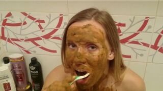 Blonde Brushes Teeth With Shit, ScatKings.com Scat Porn 18 ScatKings.com Scat Porn